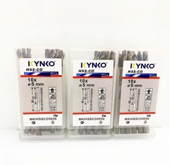 Mũi khoan Inox HSS-CO5 Kynko 5% Cobalt Ø 5mm MKI-HSS-CO5-050 Coban (VỈ 10 CHIẾC)