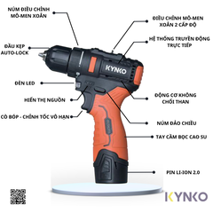 MÁY KHOAN PIN CẦM TAY KYNKO 12V - KD89