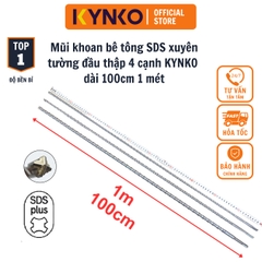 PHI Ø 10 DÀI 100CM 1M MŨI KHOAN BÊ TÔNG SDS XUYÊN TƯỜNG ĐẦU THẬP KYNKO MKBTXT-101000