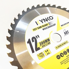 LƯỠI CƯA GỖ TCT 40 RĂNG Ø 300mm KYNKO WGZ300040P