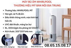 Máy bù ẩm WHIRLPOOL 8L