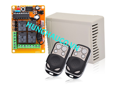 Mạch phụ 4 Relay  DC24V  thu sóng Remote cửa cổng  - kèm 2 remote