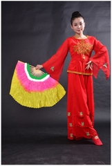 Quạt 3 màu tua vàng
