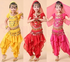 Váy múa Ấn độ trẻ em Quần khế - Áo cộc