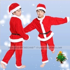 Trang phục Noel trẻ em, bộ hóa trang Noel trẻ con chất nhung chuẩn siêu đẹp