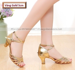 Giày khiêu vũ Dance Sport - Vàng Gold 5cm