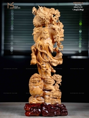 TƯỢNG ĐẠT MA SƯ TỔ - GỖ HOÀNG ĐÀN