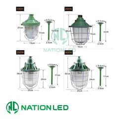 Máng đèn chống nổ đui xoáy E27 - H24