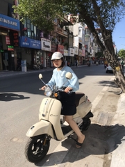 Crea 50cc màu kem - Xe điện Lan Anh