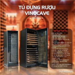 Tủ ướp rượu vang VINOCAVE 146 chai CWC-168B