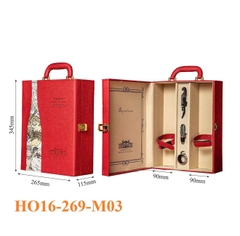 Hộp đựng rượu vang 2 chai đứng