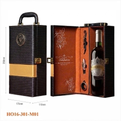 Hộp da 1 chai đựng rượu vang