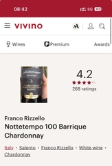 Rượu vang Nottetempo Chardonnay
