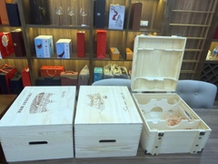 Hộp gỗ 6 chai đựng rượu vang