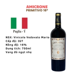 Vang Amicrone Primitivo 16 độ
