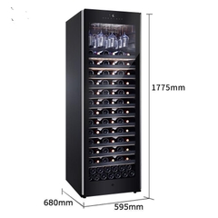 Tủ bảo quản rượu vang 168 chai + có treo ly.