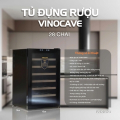 Tủ ướp rượu vang VINOCAVE chip 28 chai không tay