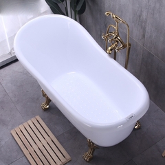 KB709 - Bồn tắm ngâm cao cấp, chất liệu Acrylic. Kích thước: 1600 x 800 x 760 (mm). Tặng kèm kệ gỗ