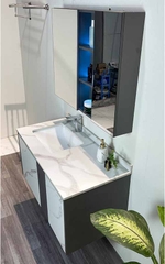 TỦ CHẬU NHỰA PLYWOOD MẶT ĐÁ CHỐNG XƯỚC CHẬU SỨ ÂM TC2058