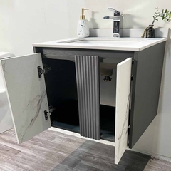 TC2059 - Tủ chậu nhựa PVC, mặt đá chống xước, chậu sứ âm. kích thước 50x60cm