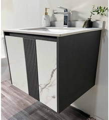 TC2059 - Tủ chậu nhựa PVC, mặt đá chống xước, chậu sứ âm. kích thước 50x60cm