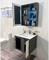 TC2059 - Tủ chậu nhựa PVC, mặt đá chống xước, chậu sứ âm. kích thước 50x60cm