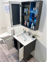 TC2059 - Tủ chậu nhựa PVC, mặt đá chống xước, chậu sứ âm. kích thước 50x60cm