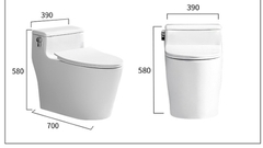 KA2938 - Bồn cầu liền khối, xả gạt, sứ nung tráng men nano tuyết