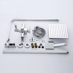 SC3326 - Sen cây nhiệt độ vuông đồng mạ crom bóng cao cấp
