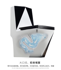 KA3688 - Bồn cầu liền khối 3D đen trắng cao cấp