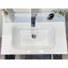 TC6947-60 - Tủ chậu nhựa PVC, mặt chậu sứ âm liền khối. kích thước 48x70cm