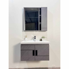 TC6947-60 - Tủ chậu nhựa PVC, mặt chậu sứ âm liền khối. kích thước 48x70cm