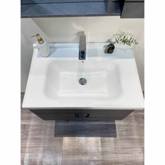 TC6947-60 - Tủ chậu nhựa PVC, mặt chậu sứ âm liền khối. kích thước 48x70cm