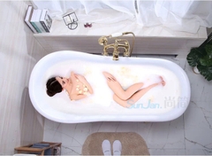 KB709 - Bồn tắm ngâm cao cấp, chất liệu Acrylic. Kích thước: 1600 x 800 x 760 (mm). Tặng kèm kệ gỗ