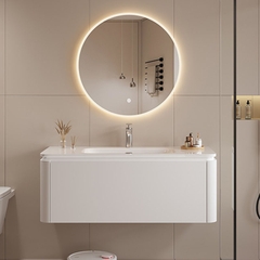 TC2024 - Tủ chậu khe sáng, mặt chậu sứ âm liền khối cao cấp