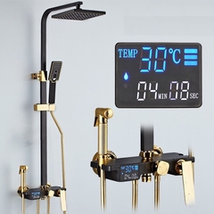 SC3319 - Sen cây hiển thị nhiệt độ 1 nút xoay màu đen cao cấp