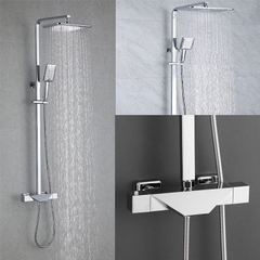 SC3321 - Sen cây nhiệt độ vuông đồng mạ crom bóng cao cấp