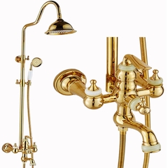SC3329 - Sen cây cổ điển mạ vàng tay đá cao cấp