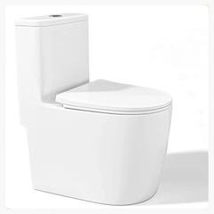 K8089 - Bồn cầu liền khối ghi trắng, men nano tuyết chống bám dính, bộ xả cao cấp, nước xả mạnh và êm.