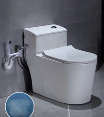 KA3958 - Bồn cầu liền khối sứ nung tráng men nano tuyết, xả lệch