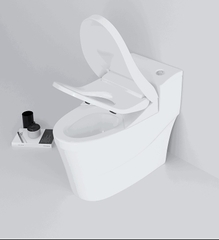KA5824 - Bồn cầu giả thông minh liền khối, xả lệch, sư nung tráng men nano tuyết cao cấp