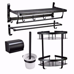 COMBO12 - Combo trọn bộ phòng tắm cao cấp đen trắng, sen cây bàn phím đen...