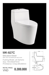 Bệt liền khối Marth boluo MK - 827C