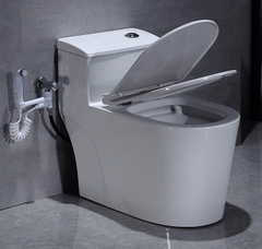 KA3958 - Bồn cầu liền khối sứ nung tráng men nano tuyết, xả lệch