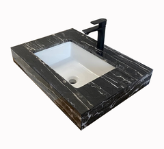 BÀN ĐÁ TỰ NHIÊN CẠNH HỘP 1 TẦNG KẾT HỢP CHẬU ÂM BD78