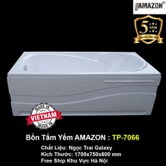 TP7066 - BỒN TẮM NGÂM HÌNH CHỮ NHẬT 3 MẶT YẾM CÓ CHỮ 