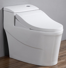 KA5824 - Bồn cầu giả thông minh liền khối, xả lệch, sư nung tráng men nano tuyết cao cấp