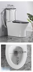 KA5640 - Bồn cầu liền khối trắng đen cao cấp