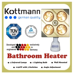 K4BG - Đèn sưởi nhà tắm Kottmann 4 bóng
