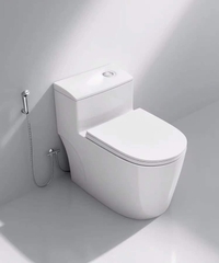 KA3958 - Bồn cầu liền khối sứ nung tráng men nano tuyết, xả lệch